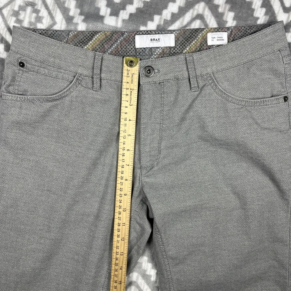 Brax Chuck Modern Fit‎ Chino Pants Mens 35x32 Flat Front Performance Stretch
